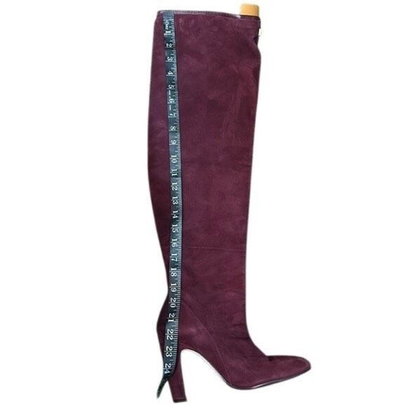 Stuart Weitzman burgundy suede boots- size 9 - Picture 6 of 9